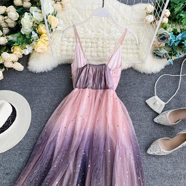 Rochie moderna de dama in culori irizate