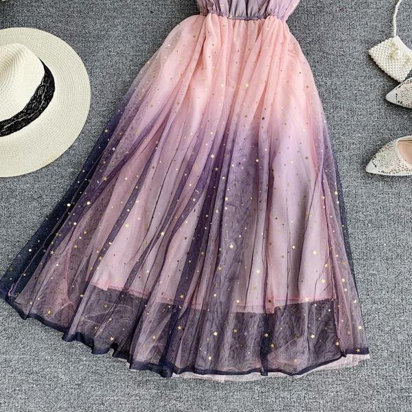 Rochie moderna de dama in culori irizate