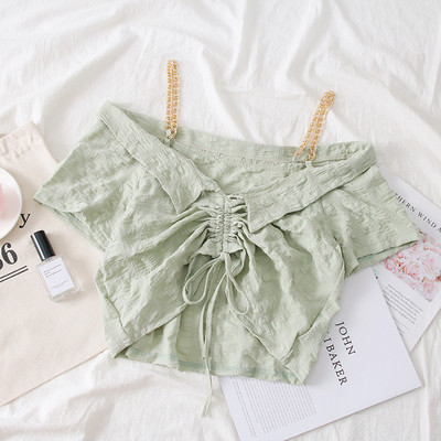 Bluză de damă modernă cu mâneci scurte - patru culori