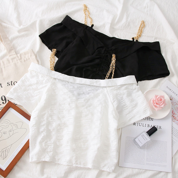 Bluză de damă modernă cu mâneci scurte - patru culori