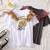 Bluza de dama model nou cu decolteu O si aplicatie