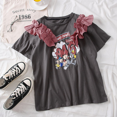 Bluza de dama model nou cu decolteu O si aplicatie