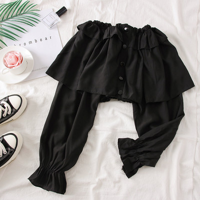 Bluză de damă elegantă cu umerii goi, în alb, negru și galben