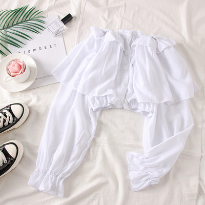 Bluză de damă elegantă cu umerii goi, în alb, negru și galben