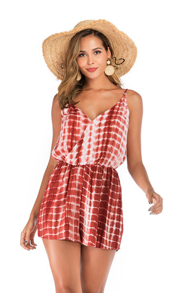 Salopeta dama cu bretele subtiri - model scurt