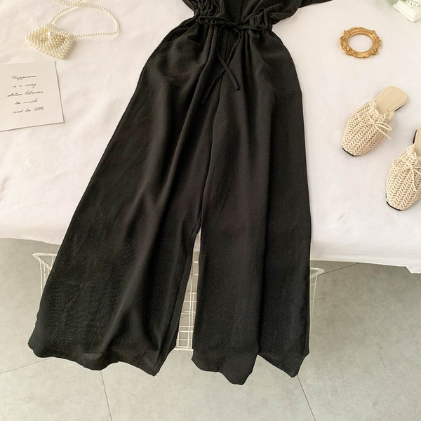 Salopetă lungă de damă modernă în negru