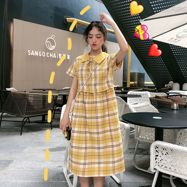 Rochie casual dama in carouri in doua culori