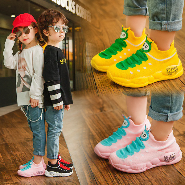 Tenisi casual pentru copii cu aplicatie in trei culori potriviti pentru baieti si fete