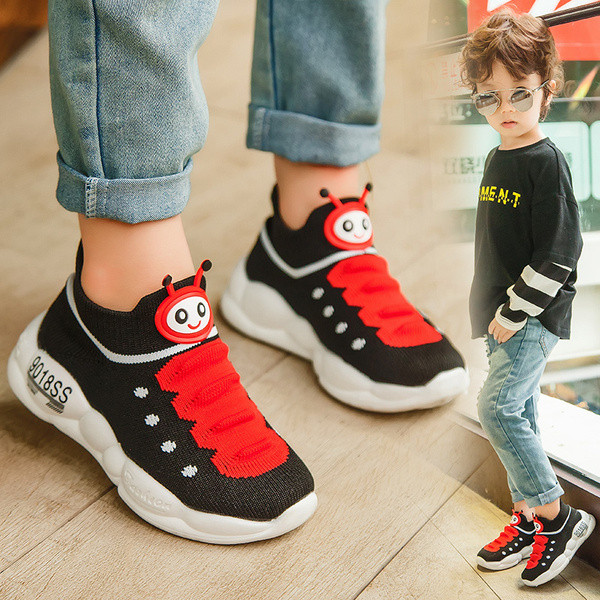 Tenisi casual pentru copii cu aplicatie in trei culori potriviti pentru baieti si fete