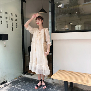 Rochie lungă de damă modernă de culoare albă