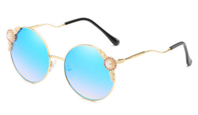 Ochelari de soare eleganti de dama cu perle in mai multe culori