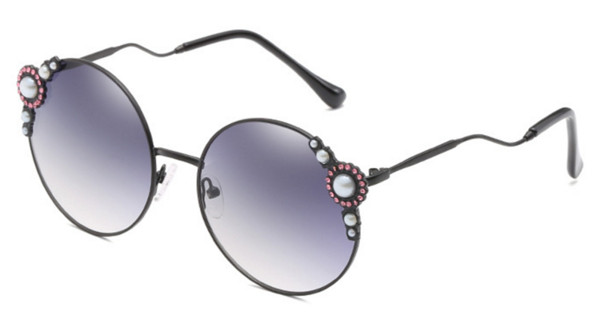 Ochelari de soare eleganti de dama cu perle in mai multe culori