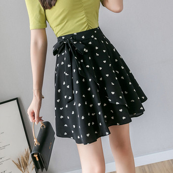 Fusta de dama moderna cu talie inalta - in alb si negru