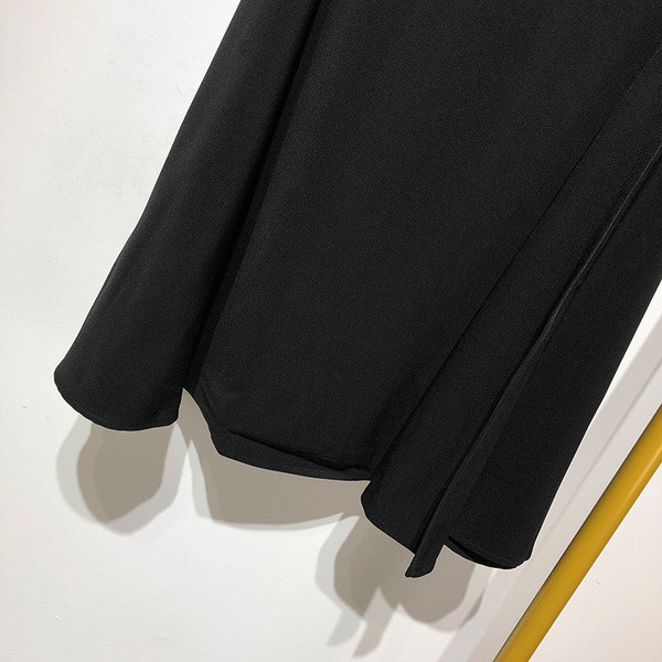 Rochie de dama neagra cu guler clasic cu panglica