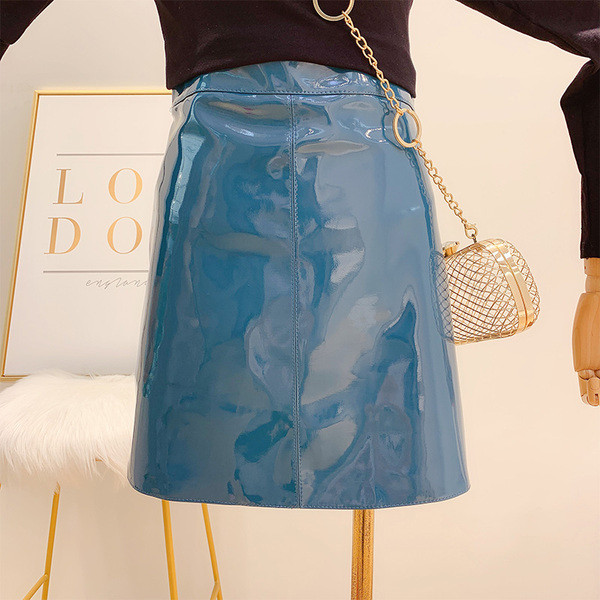 Fusta de dama din piele in mai multe culori