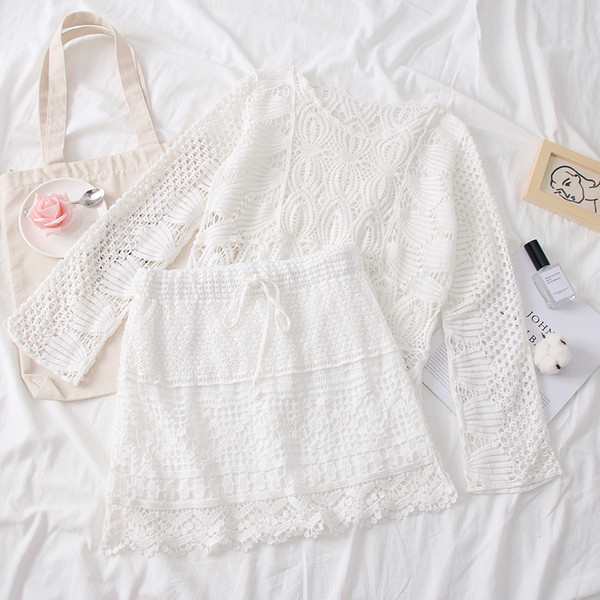 Set dama model nou din doua piese fusta + bluza - doua culori