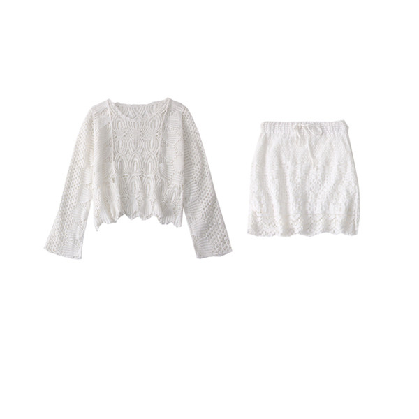 Set dama model nou din doua piese fusta + bluza - doua culori