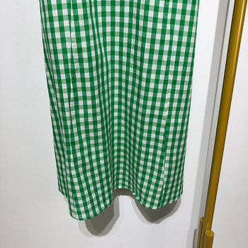 Rochie dama in carouri cu bretele