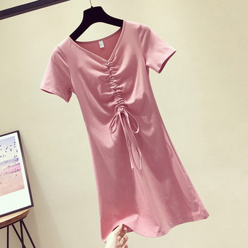 Rochie casual de dama cu maneci scurte in trei culori