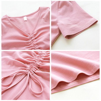 Rochie casual de dama cu maneci scurte in trei culori