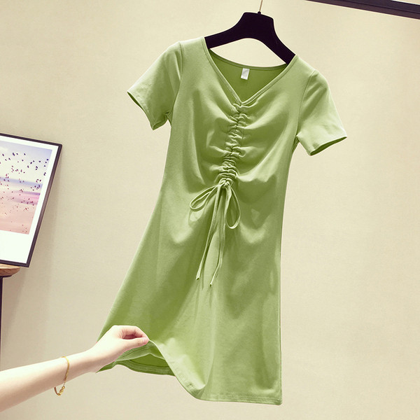 Rochie casual de dama cu maneci scurte in trei culori