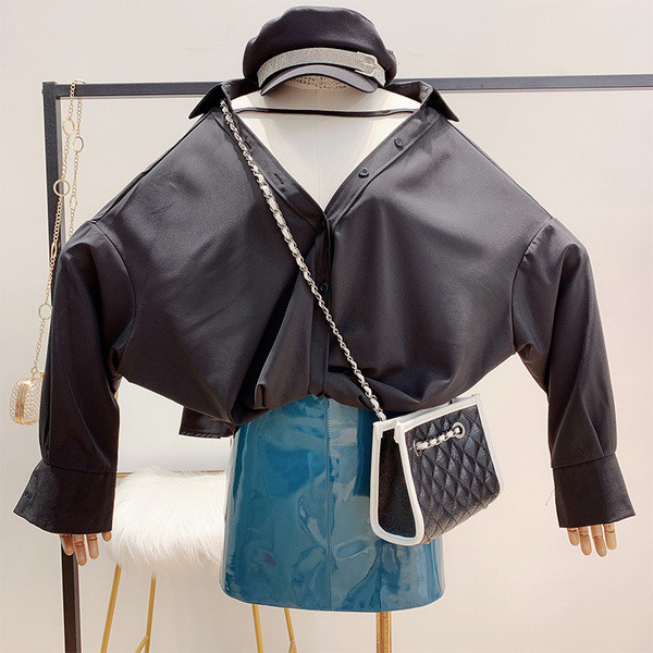 Cămașă de damă cu mâneci lungi și guler în mai multe culori