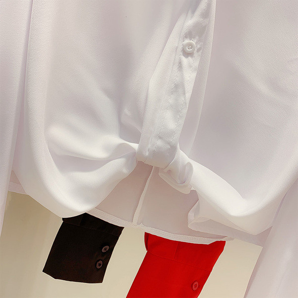 Cămașă de damă cu mâneci lungi și guler în mai multe culori