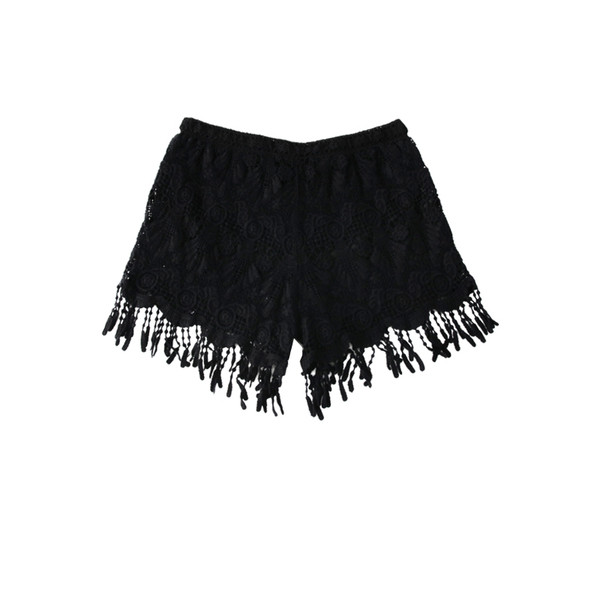 Pantaloni scurți moderni de damă în bej, alb și negru