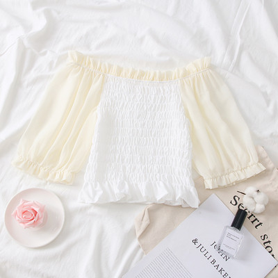 Cămașă elegantă de damă cu umerii goi și mâneci 3/4 - mai multe culori