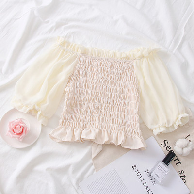 Cămașă elegantă de damă cu umerii goi și mâneci 3/4 - mai multe culori