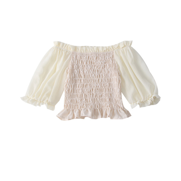 Cămașă elegantă de damă cu umerii goi și mâneci 3/4 - mai multe culori