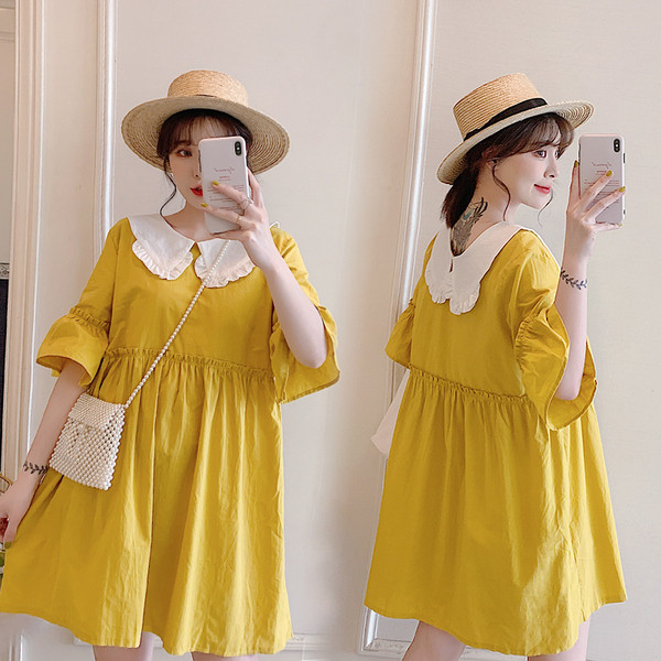 Rochie de dama moderna de culoare galbena - cut mdoel