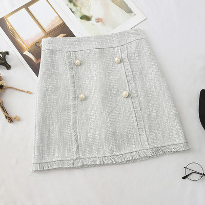 Fusta de dama eleganta cu perle in mai multe culori