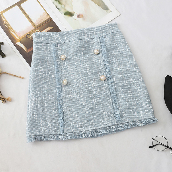 Fusta de dama eleganta cu perle in mai multe culori