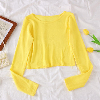 Bluza de dama model nou cu maneci lungi si decolteu O