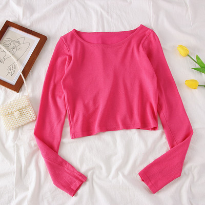 Bluza de dama model nou cu maneci lungi si decolteu O