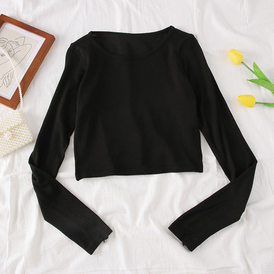 Bluza de dama model nou cu maneci lungi si decolteu O