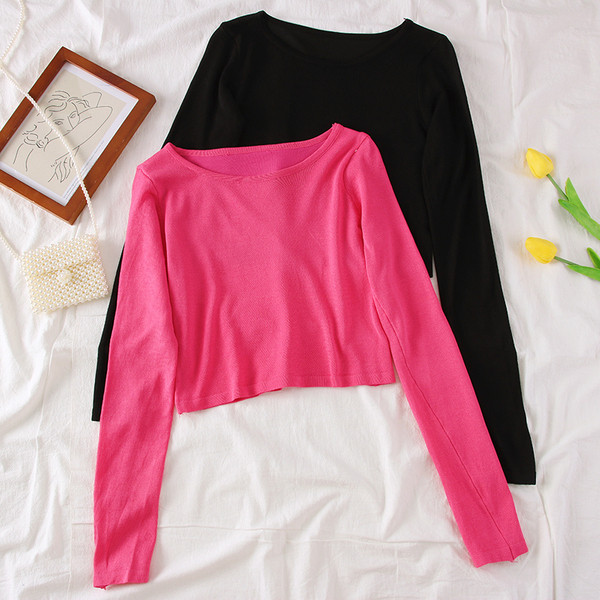 Bluza de dama model nou cu maneci lungi si decolteu O