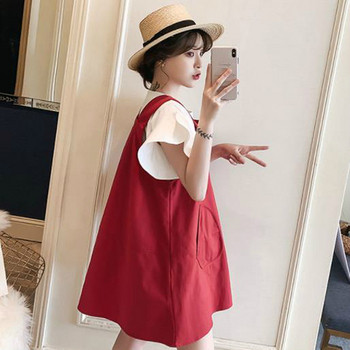 Rochie casual dama de culoare rosie - model croiat