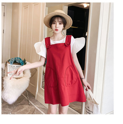 Rochie casual dama de culoare rosie - model croiat