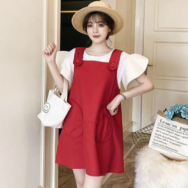 Rochie casual dama de culoare rosie - model croiat