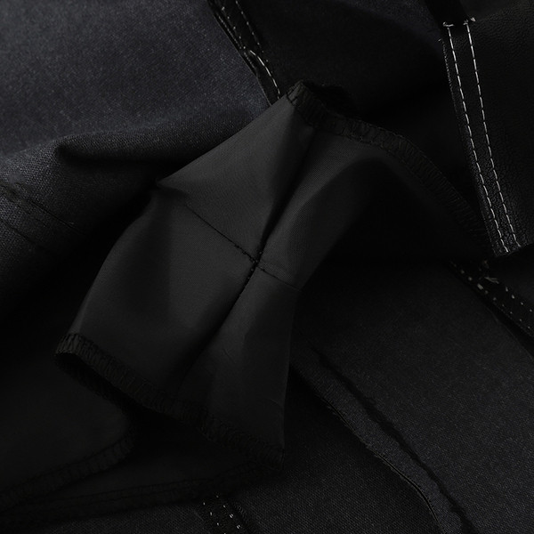 Fusta de dama moderna cu cravate in negru