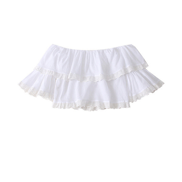 Bluză de damă elegantă cu umerii goi - albă și neagră