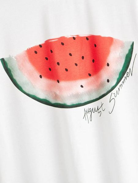 Tricou casual dama cu aplicatie colorata in alb