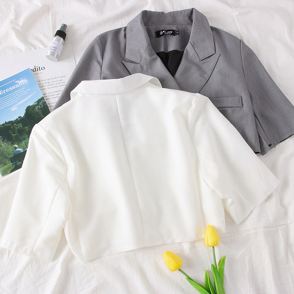 Geaca de dama stil nou model - alb si gri