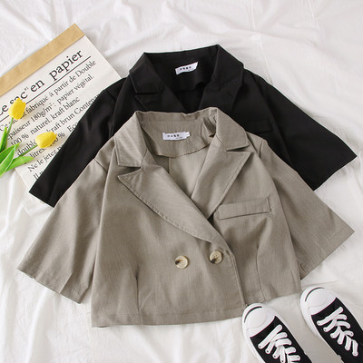 Модерно дамско сако с копчета - два цвята