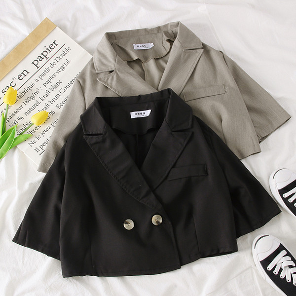 Geaca de dama moderna cu nasturi - doua culori