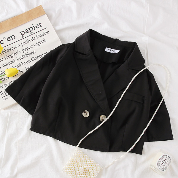 Geaca de dama moderna cu nasturi - doua culori