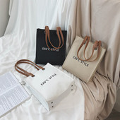 Geanta de dama cu inscriptie in trei culori