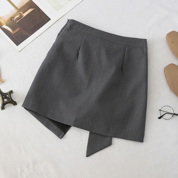 Fusta scurta de dama in negru si gri